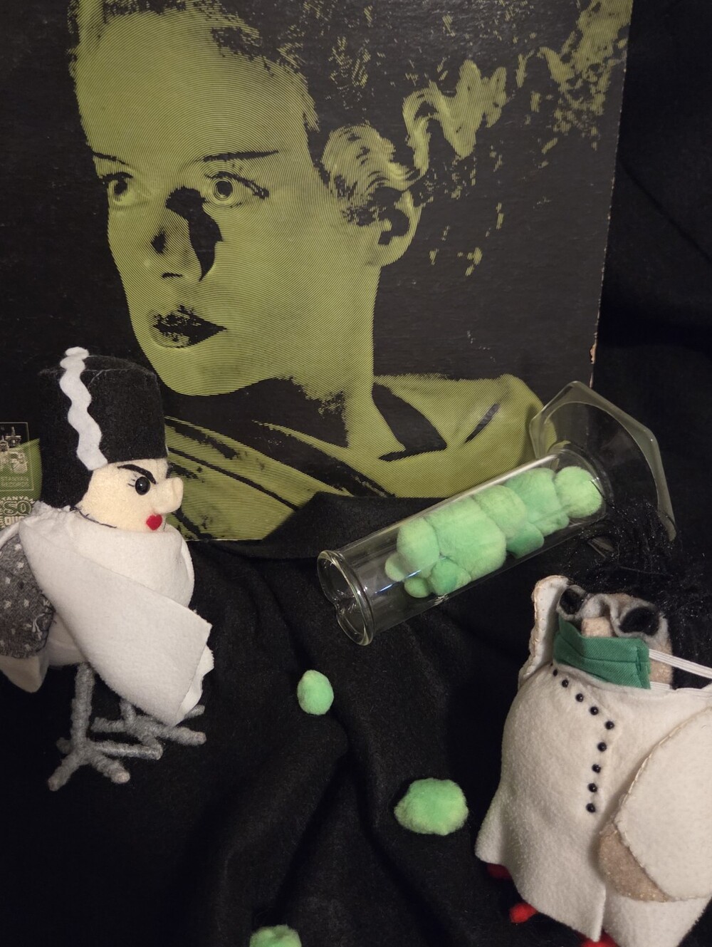 Halloween Dr.9 Frankenstein & The Bride Spritz Inspired OOAK Birds New